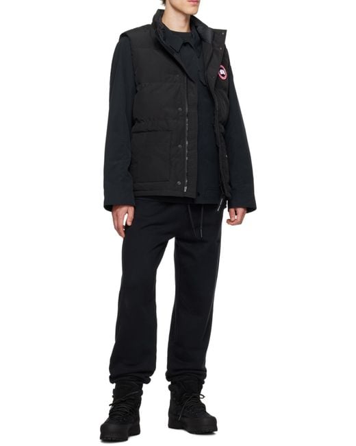 Canada Goose Black Freestyle Crew Vest for men