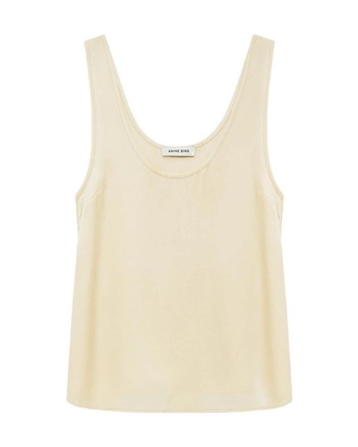 Anine Bing Natural Lea Sleeveless Top