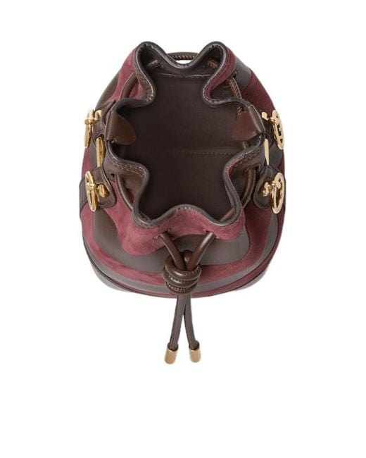 Fendi Brown Mon Tresor Mini Drawstring Bucket Bag