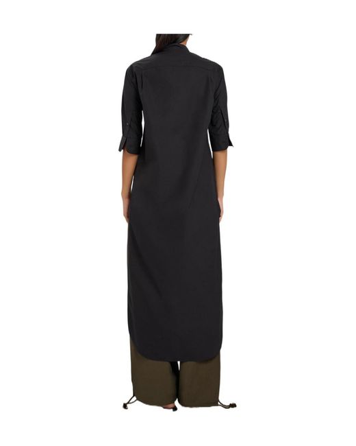 J.W. Anderson Black Solid Colour Cotton-Poplin Shirt