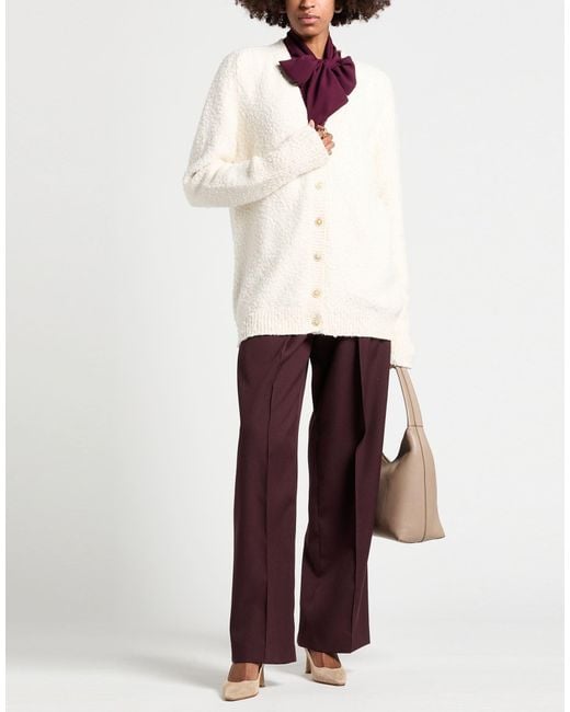 Maison Margiela White Solid Color Knit Sweater