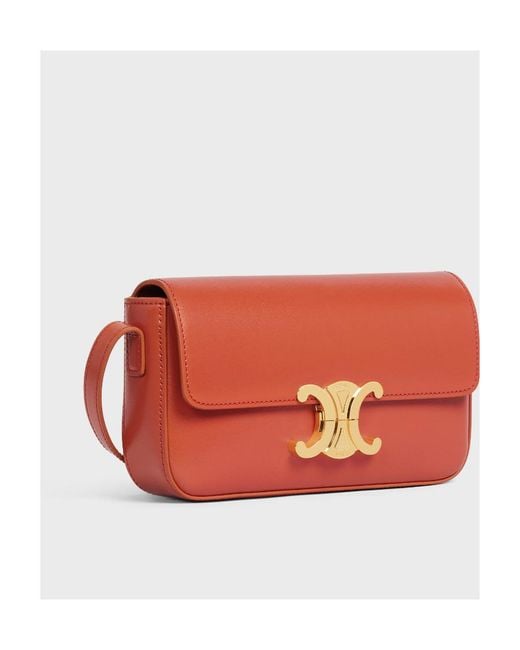Céline Red Shoulder Bag Triomphe