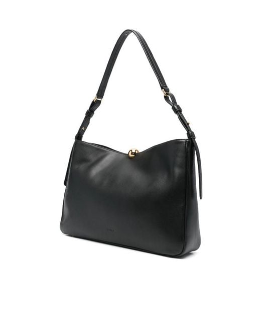 Furla Black Sfera Soft Large Shoulder Bag