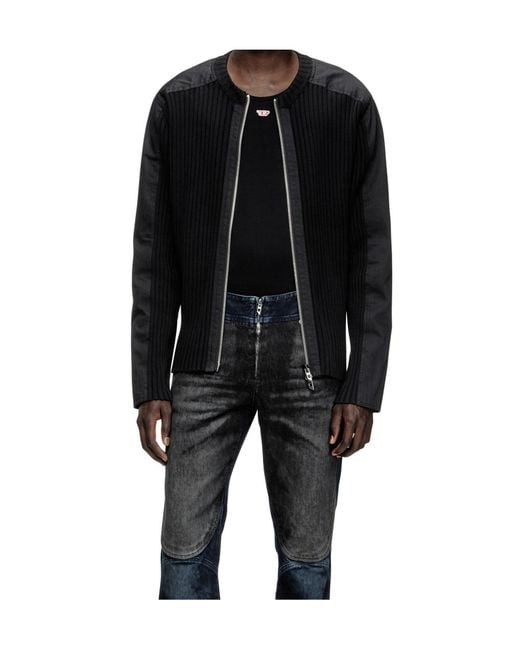 DIESEL Blue K-Matty Zipped Cardigan for men