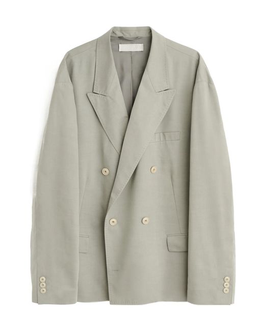 Our Legacy Gray Double-Breasted Suit Jacket for men