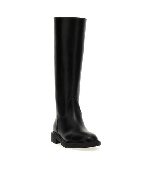 Gianvito Rossi Black Moka Round Toe Boots