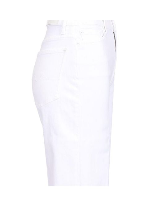 7 For All Mankind White Flared High-Rise Jeans