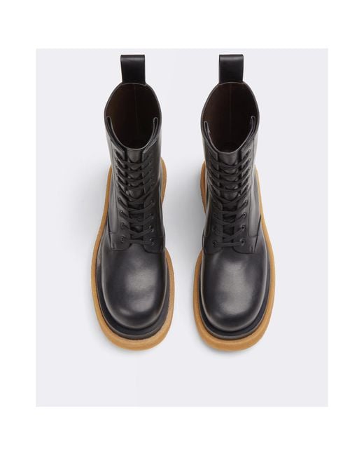 Bottega Veneta Black Laced Boots for men