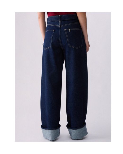 Liu Jo Blue Flared Jeans With Turn-Ups