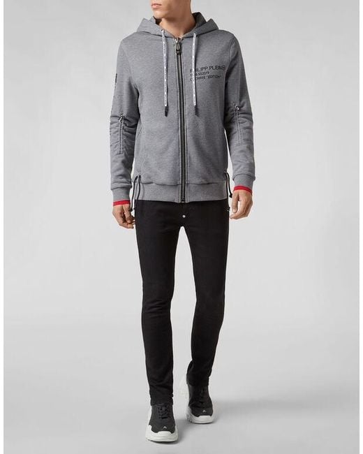 Philipp Plein Gray Logo Casual Jacket for men