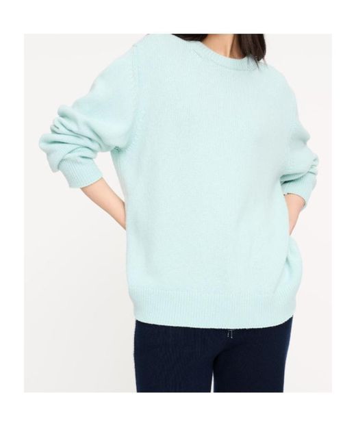Barrie Blue Thistle-Motif Cashmere Sweater