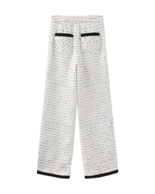 Marissa Chiara White Button Casual Pants