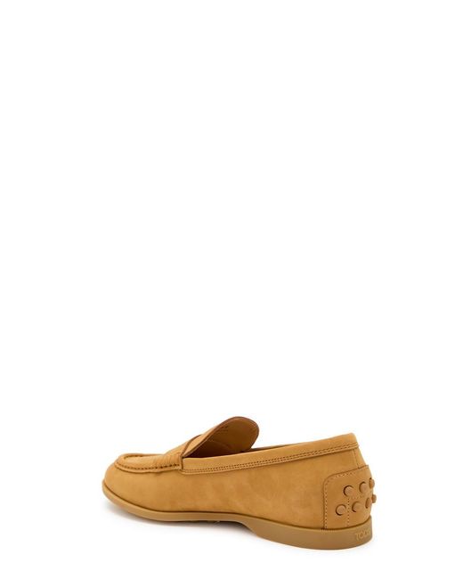 Tod's Brown Gomma Leggero Nubuck Loafers