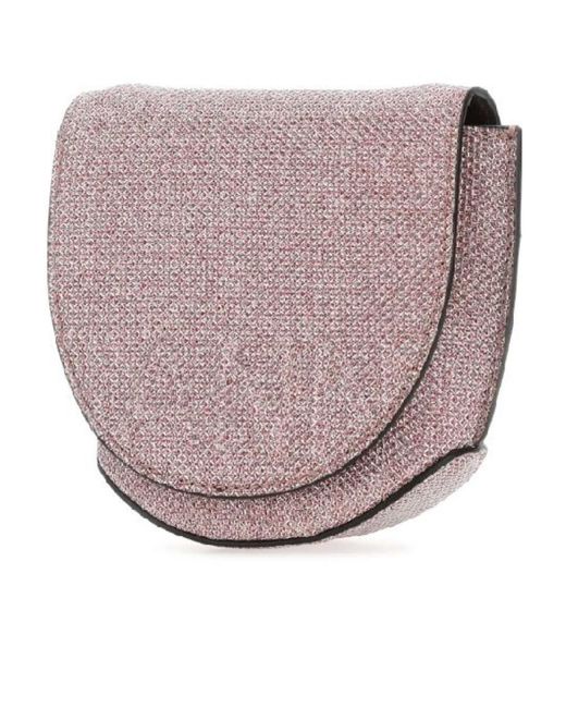 Ganni Pink Banner Nano Saddle Bag