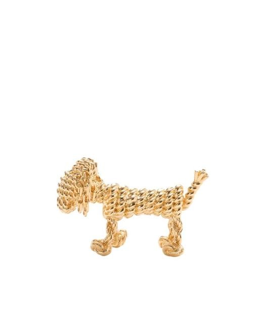 Loewe Metallic Sausage Dog Brooch