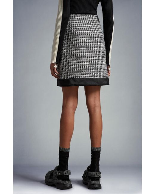 Moncler Gray Tweed Mini Skirt