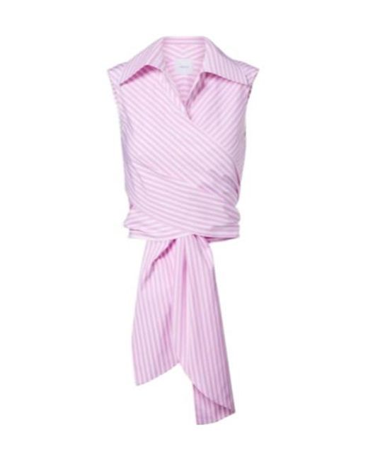 Patou Purple Striped Cotton Top