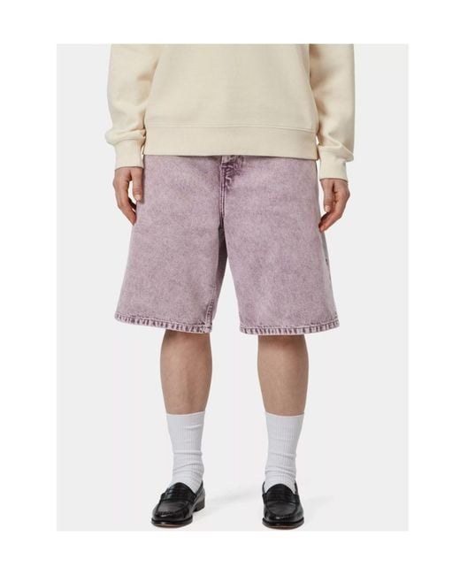 Carhartt Purple Wip Brandon Denim Shorts