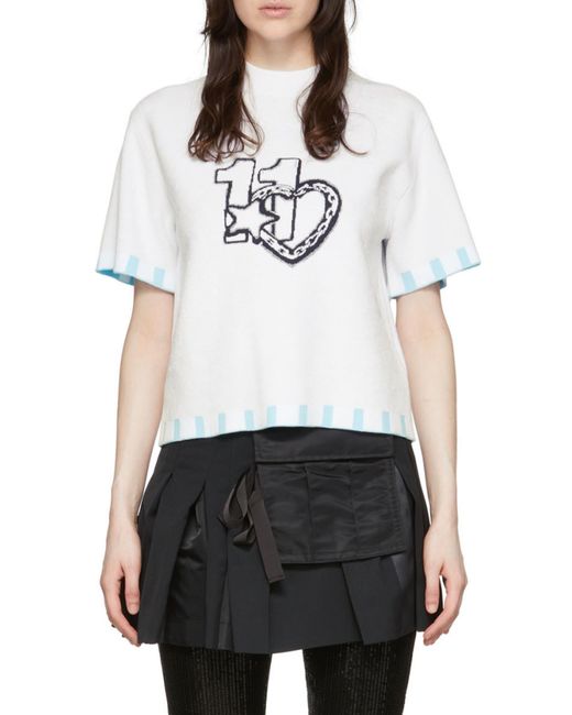 we11done White Printed T-Shirt