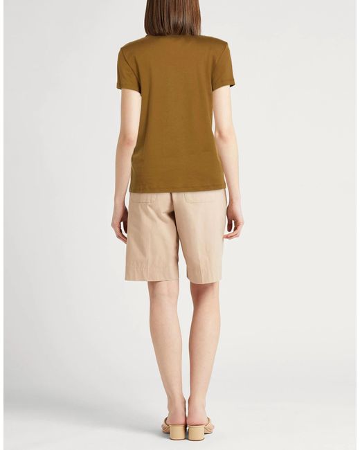 Max Mara Brown Crew Neck Short-Sleeved T-Shirt