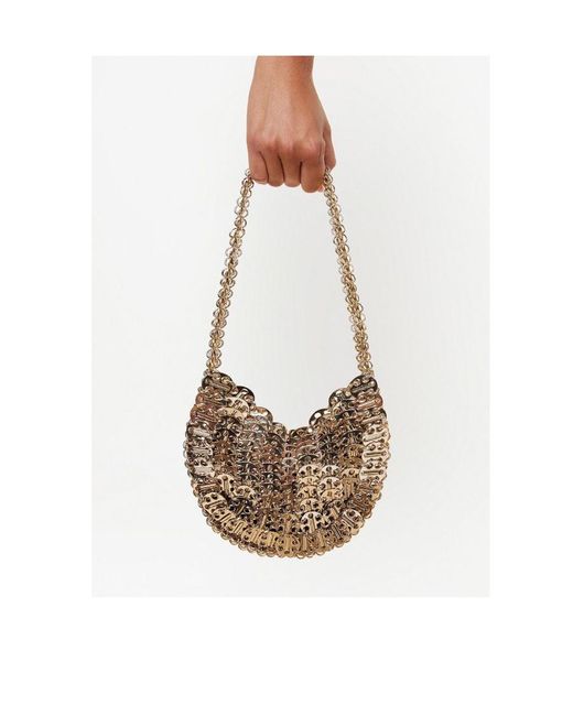 Rabanne White Moon 1969 Disc Detailed Shoulder Bag