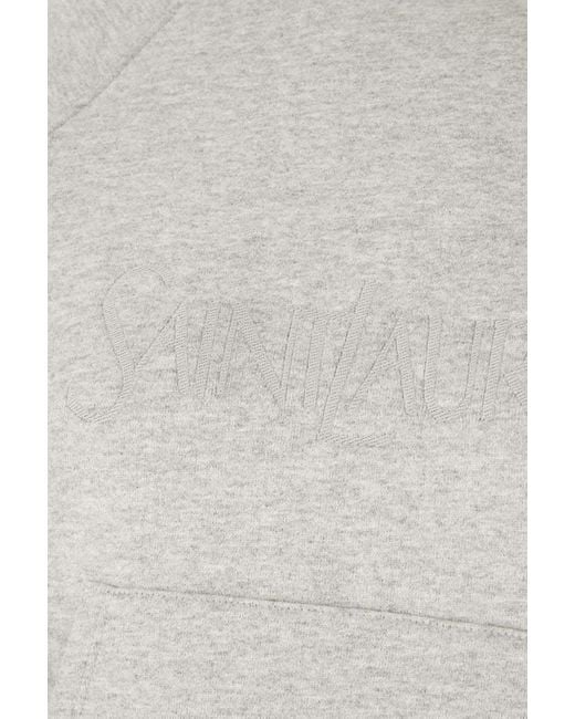 Saint Laurent Gray Long-Sleeved Sweater