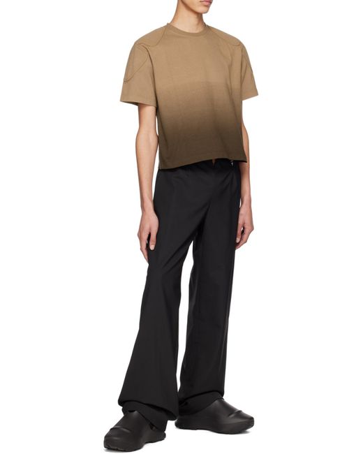 Dion Lee Brown Gradient-Effect Short-Sleeved T-Shirt