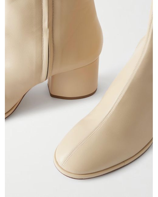 Aeyde Natural Solid Leather Ankle Boots