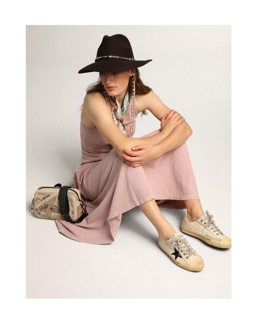 Golden Goose Deluxe Brand Natural V-Star 2 Low-Top Sneakers