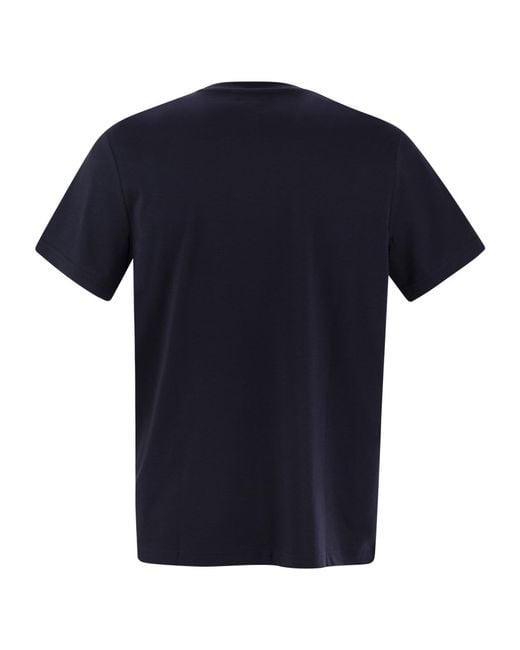 Fay Blue Pocket Crew Neck T-Shirt for men