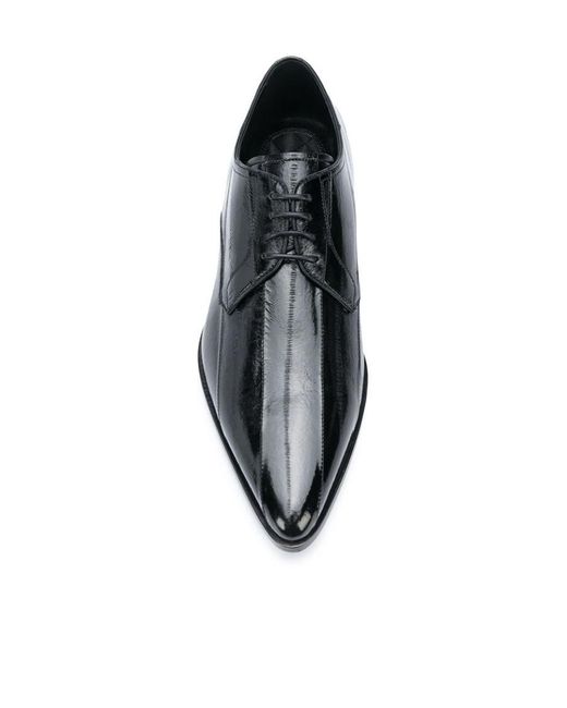Dolce & Gabbana Black Lace-Up Derby Shoes for men