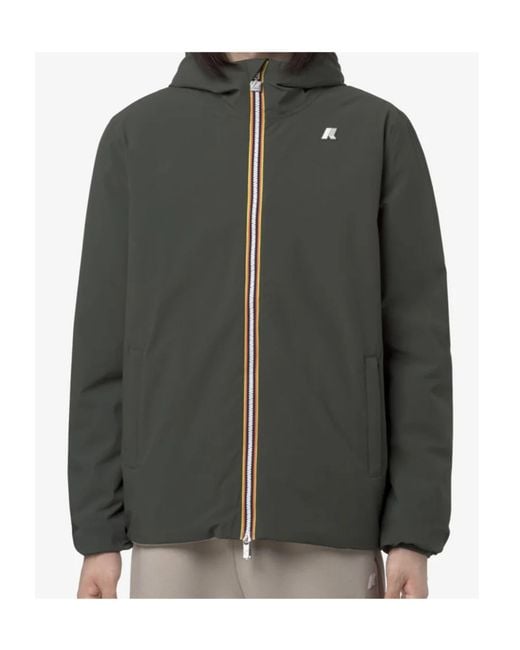 K-Way Green Jack St Warm Reversible Jacket for men