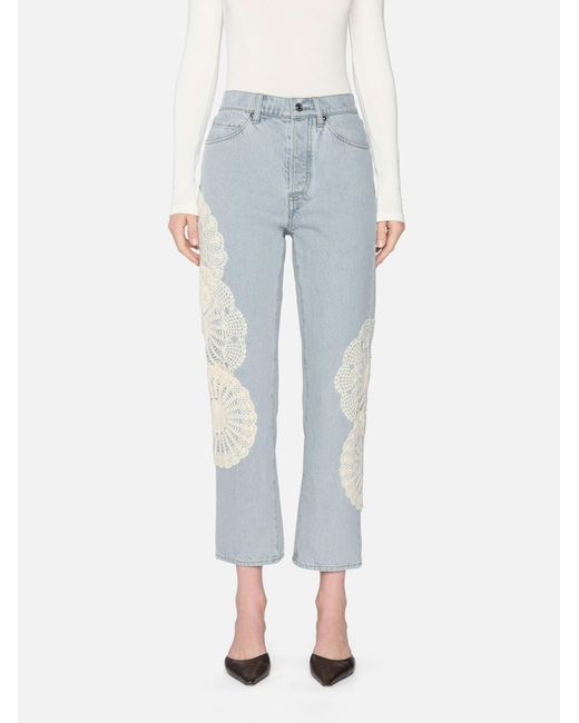 FRAME Gray The Crochet Jeans