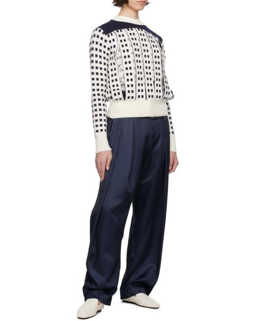 J.W. Anderson Black Jacquard Slit Sweater