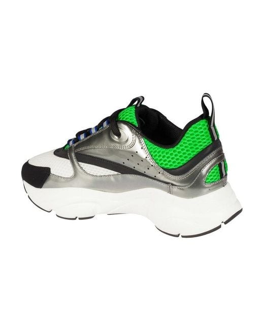 Dior Green Strap-Up Casual Sneakers for men