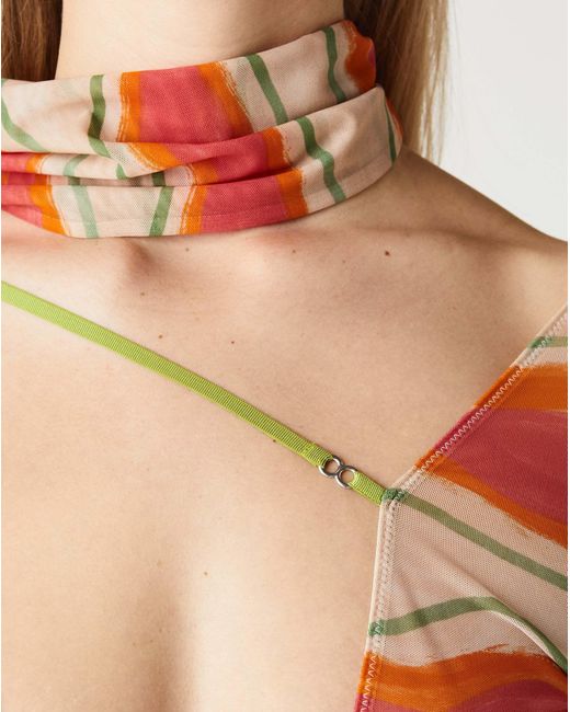 Jacquemus Orange Le Abanaba Semi-Sheer Bodysuit
