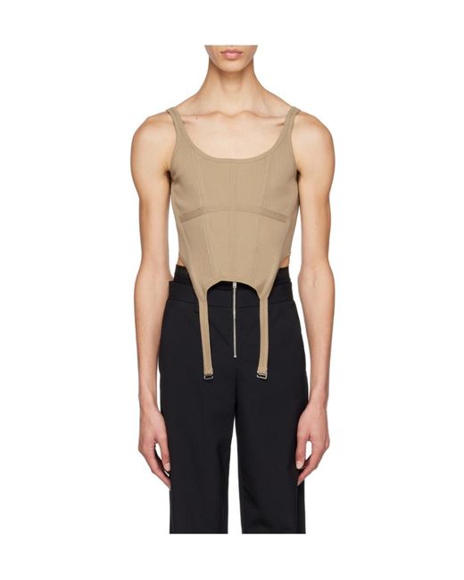 Dion Lee Natural Ribbed Combat Corset for men
