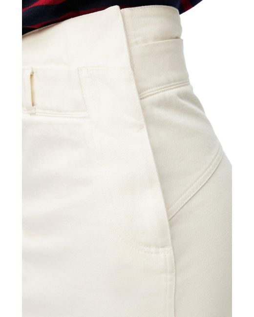 Loewe White Deconstructed Denim Skirt