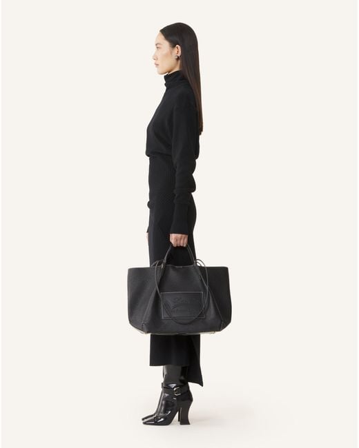 Lanvin Black Catch By Shopper Tote Bag