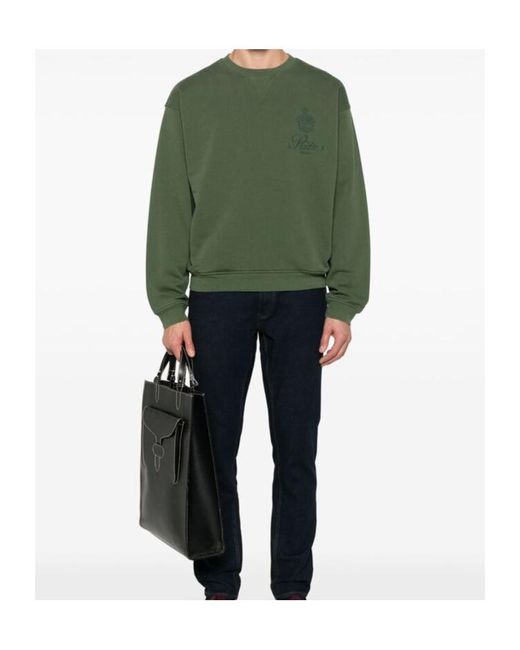 FRAME Green X Ritz Paris Embroidered Crewneck Sweatshirt for men