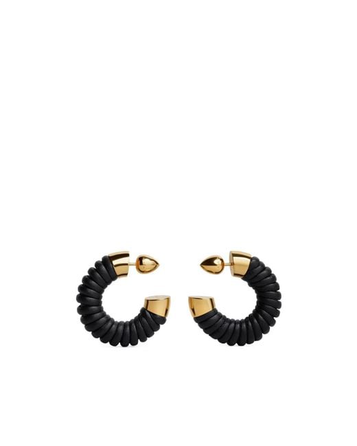 Alaïa White Small Bobine Hoops