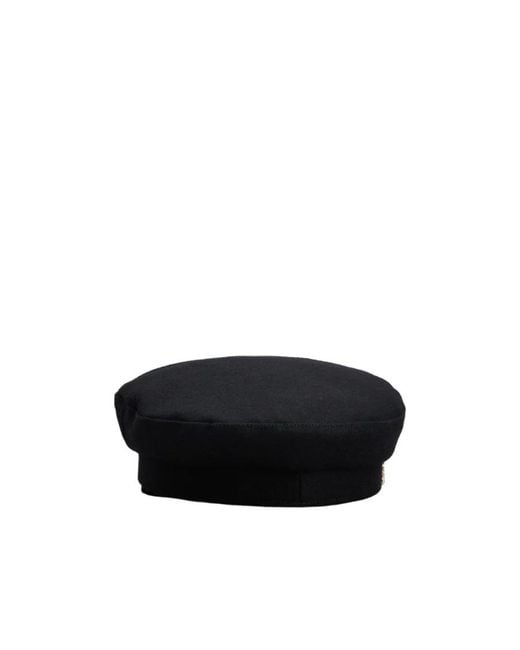 Roger Vivier Black Embellished Sailor Cap