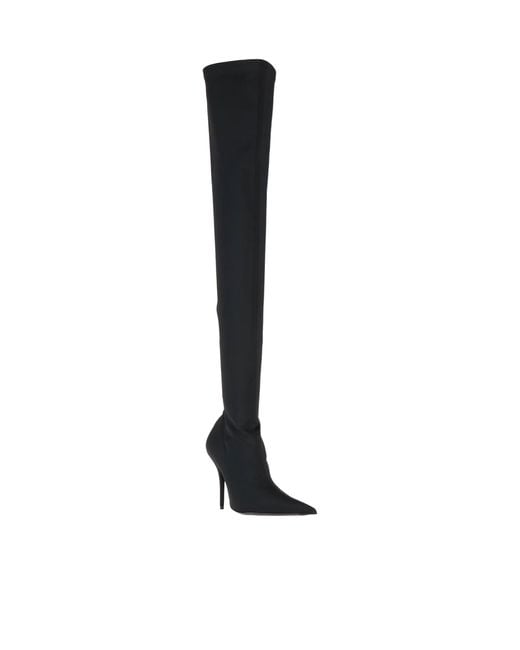 Balenciaga Black Simple Over-The-Knee Boots