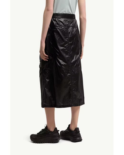Moncler Black Cargo Midi Skirt
