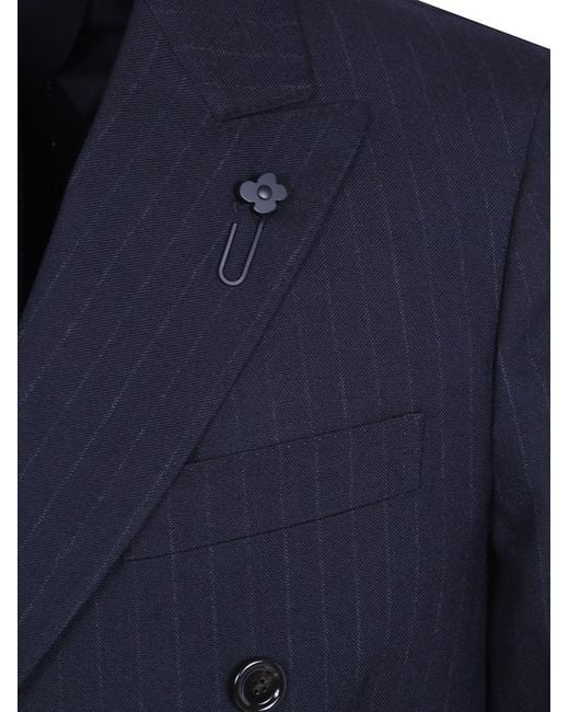 Lardini Blue Double Breasted Tailored Suit for men