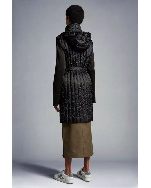 Moncler Black Drava Long Down Gilet