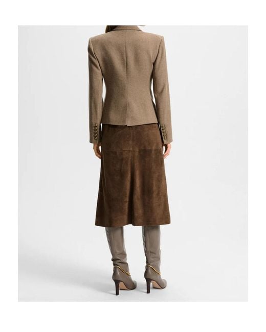 Veronica Beard Brown Rickie Cropped Dickey Jacket