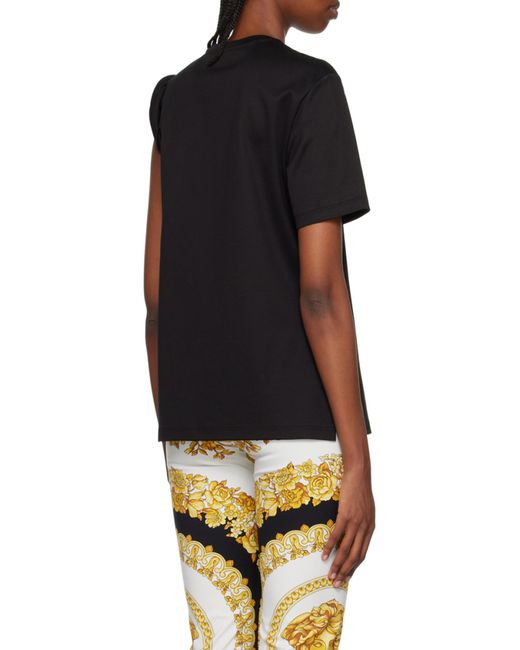 Versace Black Logo Printed Crewneck T-Shirt