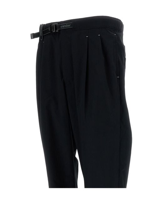 And Wander Black Elasticated Waist Trousers for men