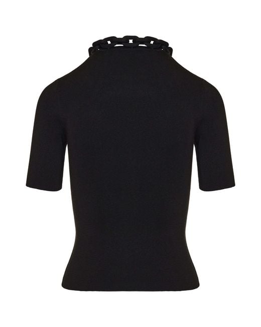 Rabanne Black Rabanne Chain Detail Knitted Top